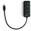 StarTech.com 4-portový USB-C hub – USB-C na 4x USB 3.0 Type-A porty s individuálnymi vypínačmi – SuperSpeed 5 Gbit/s USB 3.1/3.2 Gen 1 – USB napájanie z busu – Prenosný – 25 cm pevný kábel