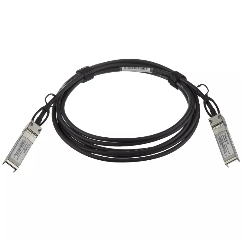 StarTech.com MSA nekódovaný kompatibilný 3m 10G SFP+ na SFP+ Direct Attach Breakout kábel Twinax - 10 GbE SFP+ medený DAC 10 Gbps Low Power pasívny transceiver modul DAC