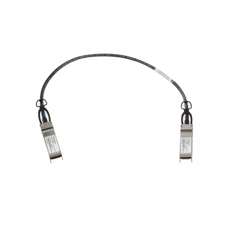 StarTech.com MSA nekódovaný kompatibilný 0.5m 10G SFP+ na SFP+ Direct Attach Breakout kábel Twinax - 10 GbE SFP+ medený DAC 10 Gbps Low Power pasívny transceiver modul DAC