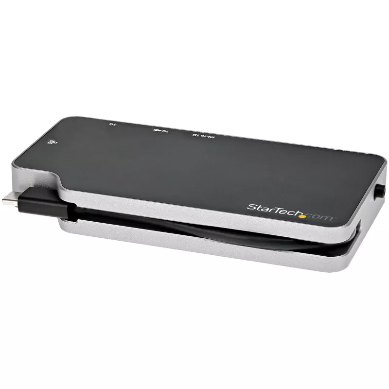 StarTech.com USB-C multiport adaptér – USB-C na 4K HDMI alebo VGA video so 100W Power Delivery priechodom, 2-portový 10Gbps USB hub, MicroSD, GbE – USB 3.1 Gen 2 Type-C mini/cestovný dock