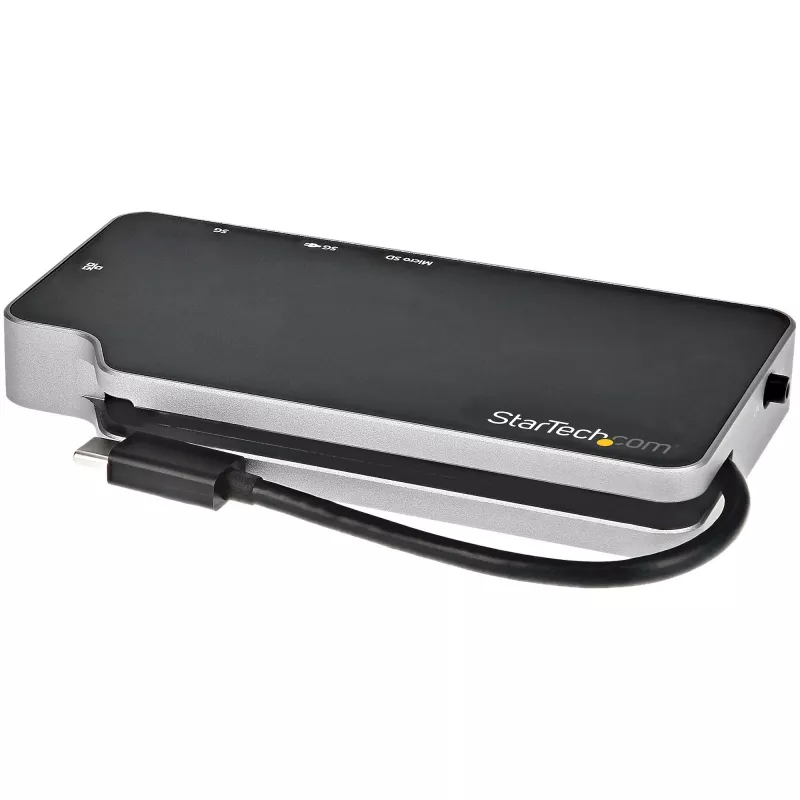 StarTech.com USB-C multiport adaptér – USB-C na 4K HDMI alebo VGA video so 100W Power Delivery priechodom, 2-portový 10Gbps USB hub, MicroSD, GbE – USB 3.1 Gen 2 Type-C mini/cestovný dock