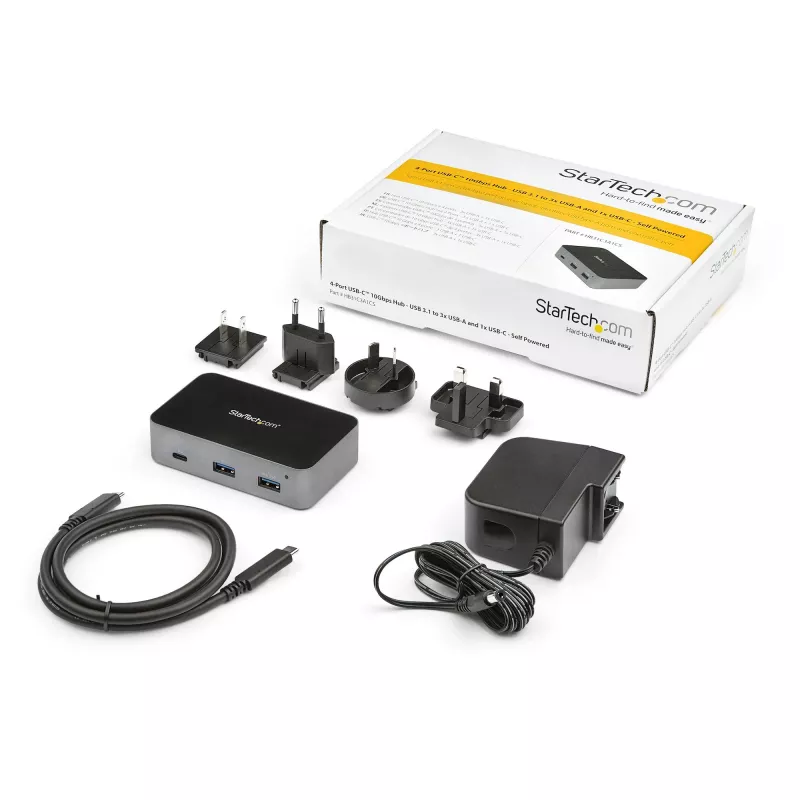 StarTech.com ~4-portový USB-C™ hub 10 Gbps – 3x USB-A & 1x USB-C – napájaný