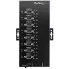 StarTech.com 8-portový sériový hub USB na RS232/RS485/RS422 adaptér – priemyselný USB 2.0 na DB9 sériový konvertor hub – IP30 certifikovaný – na DIN lištu montovateľný kovový sériový hub – 15 kV ESD ochrana