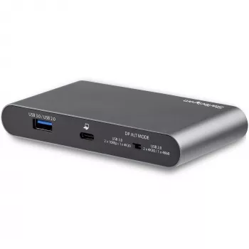 StarTech.com USB-C dock – 4K dual-monitor DisplayPort – mini laptop docking stanica – 100 W Power Delivery passthrough – GbE, 2-portový USB-A hub – USB Type-C multiport adaptér – 1 m kábel