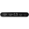 StarTech.com USB-C dock – 4K dual-monitor DisplayPort – mini laptop docking stanica – 100 W Power Delivery passthrough – GbE, 2-portový USB-A hub – USB Type-C multiport adaptér – 1 m kábel