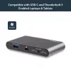 StarTech.com USB-C dock – 4K dual-monitor DisplayPort – mini laptop docking stanica – 100 W Power Delivery passthrough – GbE, 2-portový USB-A hub – USB Type-C multiport adaptér – 1 m kábel