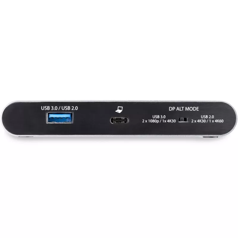 StarTech.com USB-C dock – 4K dual-monitor DisplayPort – mini laptop docking stanica – 100 W Power Delivery passthrough – GbE, 2-portový USB-A hub – USB Type-C multiport adaptér – 1 m kábel
