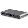 StarTech.com USB-C dock – 4K dual-monitor DisplayPort – mini laptop docking stanica – 100 W Power Delivery passthrough – GbE, 2-portový USB-A hub – USB Type-C multiport adaptér – 1 m kábel
