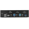 StarTech.com 2-portový DisplayPort KVM switch – 4K 60 Hz – jedna obrazovka – dual-port UHD DP 1.2 USB KVM switch s integrovaným USB 3.0 hubom & audio – Dell HP Apple Lenovo – TAA kompatibilný