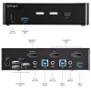 StarTech.com 2-portový DisplayPort KVM switch – 4K 60 Hz – jedna obrazovka – dual-port UHD DP 1.2 USB KVM switch s integrovaným USB 3.0 hubom & audio – Dell HP Apple Lenovo – TAA kompatibilný