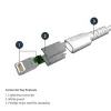 StarTech.com 6 stôp (2 m) robustný biely USB-A na Lightning kábel – vysokozáťažový robustný aramidové vlákno USB Type-A na Lightning nabíjací/sync kábel – Apple MFi certifikovaný iPad/iPhone 12