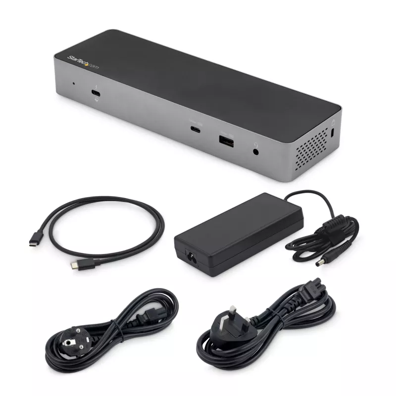 StarTech.com USB C dokovacia stanica pre Macbook Pro/Air-M1/M2/M3/M4, kompatibilná s Thunderbolt, HDMI/DisplayPort, Dual 4K 60Hz/Single 8K, USB Type-C dock pre notebook, 96W Power Delivery, USB 10Gbps