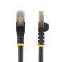 StarTech.com 7m CAT6a Ethernet kábel – 10 Gigabit tienený RJ45 100W PoE patch kábel s ochranou proti zaisteniu – 10GbE STP sieťový kábel s odľahčením ťahu – čierny, jednotlivo testovaný/kabeláž UL certifikovaná/TIA