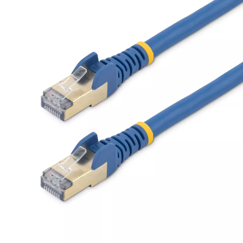 StarTech.com 10m CAT6a Ethernet kábel – 10 Gigabit tienený snagless RJ45 100W PoE patch kábel – 10GbE STP sieťový kábel s odľahčením ťahu – modrý, jednotlivo testovaný/kabeláž UL certifikovaná/TIA