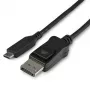StarTech.com 3,3 stopy / 1 m USB-C na DisplayPort 1.4 kábel – 8K/5K/4K USB Type-C na DP 1.4 Alt Mode video adaptér konvertor – HBR3/HDR/DSC – 8K 60 Hz DP monitor kábel – USB-C/Thunderbolt 3