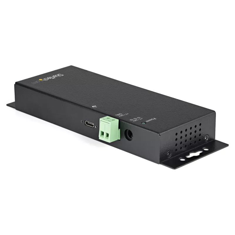 StarTech.com 4-portový USB C hub 10 Gbps – priemyselný kovový USB Type-C hub s 3x USB-A a 1x USB-C – ESD a prepäťová ochrana – USB-C alebo USB-A hostiteľ – samostatne napájaný, montovateľný USB 3.2/3.1 Gen 2 hub