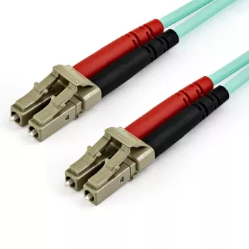 StarTech.com 15 m LC/UPC na LC/UPC OM4 multimódové optické vlákno, 50/125 µm LOMMF/VCSEL zipcord vlákno, 100G, nízky útlm vloženia – LSZH optický prepojovací kábel