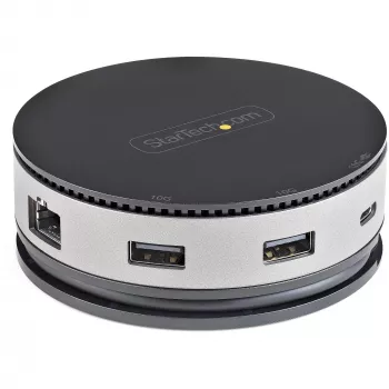 StarTech.com USB-C multiport adaptér – USB 3.1 Gen 2 10 Gbit/s Type-C mini dock s 4K 60 Hz HDMI/DisplayPort alebo 1080p VGA – 75 W PD priechodné napájanie, 3-portový USB hub, GbE – mobilná dokovacia stanica