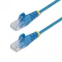 StarTech.com 2 m CAT6 kábel – tenký – RJ45 konektory samec s ochranou západky – modrý
