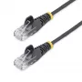StarTech.com 2,5 m CAT6 kábel – tenký – RJ45 konektory samec bez západky – čierny