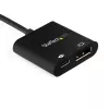 StarTech.com USB-C na DisplayPort adaptér s Power Delivery – 8K 60 Hz / 4K 120 Hz USB Type-C na DP 1.4 video konvertor s 60 W PD priechodným nabíjaním – HBR3 – kompatibilný s Thunderbolt 3