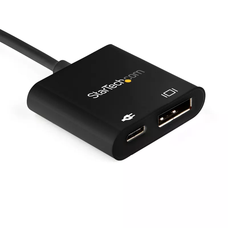 StarTech.com USB-C na DisplayPort adaptér s Power Delivery – 8K 60 Hz / 4K 120 Hz USB Type-C na DP 1.4 video konvertor s 60 W PD priechodným nabíjaním – HBR3 – kompatibilný s Thunderbolt 3