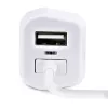 StarTech.com Lightning autonabíjačka so špirálovým káblom, 1 m Lightning špirálový kábel, 12 W, biela, 2-portový USB auto nabíjací adaptér pre telefóny a tablety, dual-USB auto iPhone nabíjačka