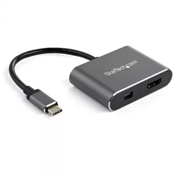 StarTech.com USB-C multiport video adaptér – 4K 60 Hz USB-C na HDMI 2.0 alebo Mini DisplayPort 1.2 monitor adaptér – USB Type-C 2-in-1 display konvertor HDMI/MDP HBR2 HDR – kompatibilný s TB3