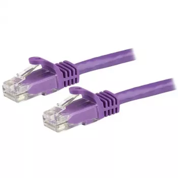 StarTech.com 1,5 m CAT6 Ethernet kábel – fialový, CAT 6 Gigabit Ethernet kábel – 250 MHz, 100 W PoE, RJ45 UTP, sieťový/patch kábel, snagless s odľahčením ťahu, jednotlivo testovaný