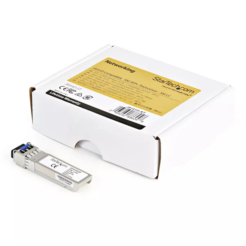 StarTech.com HPE J9151D kompatibilný SFP+ modul – 10GBASE-LR – 10GbE Singlemode Fiber transceiver – 10GE Gigabit Ethernet SFP+ – LC 10km – 1310nm – DDM HPE 2540, 2920, 2930M