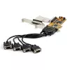 StarTech.com 8-port PCI Express RS232 sériová adaptérová karta, PCIe RS232 sériová karta, 16C1050 UART, Low Profile sériová DB9 riadiaca/rozširujúca karta, 15 kV ESD ochrana, iba Windows – TAA
