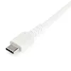 StarTech.com 1m USB-A na USB-C nabíjací kábel – odolný rýchlonabíjací a synchronizačný kábel USB 2.0 na USB Type-C – odolný TPE plášť s aramidovým vláknom M/M 3A biely – Samsung S10, iPad Pro, Pixel