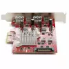StarTech.com 4-port USB PCIe karta – 10-Gbit/s USB PCI-Express rozširujúca karta s 2 kontrolérmi – 2x USB-C a 2x USB-A porty (USB 3.2/3.1 Gen 2) – USB/USB-C PCIe karta – Full Profile