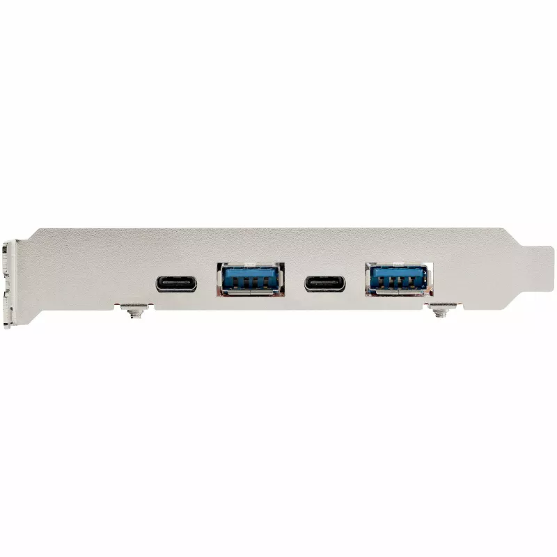 StarTech.com 4-port USB PCIe karta – 10-Gbit/s USB PCI-Express rozširujúca karta s 2 kontrolérmi – 2x USB-C a 2x USB-A porty (USB 3.2/3.1 Gen 2) – USB/USB-C PCIe karta – Full Profile