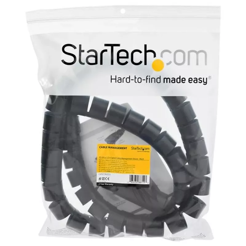 StarTech.com 1,5 m (4,9 ft.) manžeta na manažment káblov – špirála – priemer 45 mm (1,8 in.)