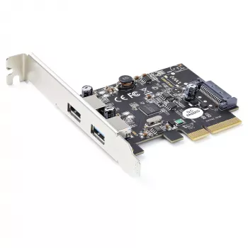 StarTech.com 2-portová USB PCIe karta s 10 Gbit/s na port – USB 3.1/3.2 Gen 2 Type-A PCI Express 3.0 x2 hostiteľský radič – rozširujúca karta – Full/Low Profile – Windows & Linux
