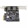 StarTech.com 2-portová USB PCIe karta s 10 Gbit/s na port – USB 3.1/3.2 Gen 2 Type-A PCI Express 3.0 x2 hostiteľský radič – rozširujúca karta – Full/Low Profile – Windows & Linux