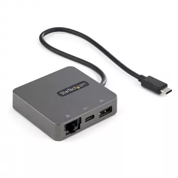 StarTech.com USB-C multiport adaptér – USB 3.1 Gen 2 Type-C mini dock – USB-C na 4K HDMI alebo 1080p VGA video – 10 Gbit/s USB-A USB-C, GbE – prenosný cestovný dok pre notebook – funguje s Thunderbolt 3