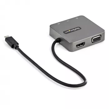 StarTech.com USB-C multiport adaptér – USB 3.1 Gen 2 Type-C mini dock – USB-C na 4K HDMI alebo 1080p VGA video – 10 Gbit/s USB-A USB-C, GbE – prenosný cestovný dok pre notebook – funguje s Thunderbolt 3