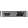 StarTech.com USB-C multiport adaptér – USB 3.1 Gen 2 Type-C mini dock – USB-C na 4K HDMI alebo 1080p VGA video – 10 Gbit/s USB-A USB-C, GbE – prenosný cestovný dok pre notebook – funguje s Thunderbolt 3