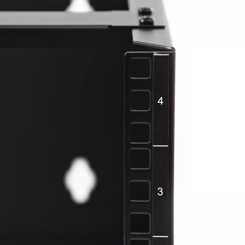 StarTech.com 4U nástenný sieťový rack – 14 inch hĺbka (plochý profil) – 19 inch držiak patch panelu pre ploché serverové a IT zariadenia, sieťové switche – nosnosť 20 kg, čierna