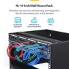 StarTech.com 4U nástenný sieťový rack – 14 inch hĺbka (plochý profil) – 19 inch držiak patch panelu pre ploché serverové a IT zariadenia, sieťové switche – nosnosť 20 kg, čierna