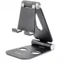 StarTech.com stojan na telefón a tablet – skladací univerzálny držiak pre mobilné zariadenia pre smartfóny & tablety – nastaviteľný ergonomický stojan na telefón s viacerými uhlami pre stôl – prenosný – čierny
