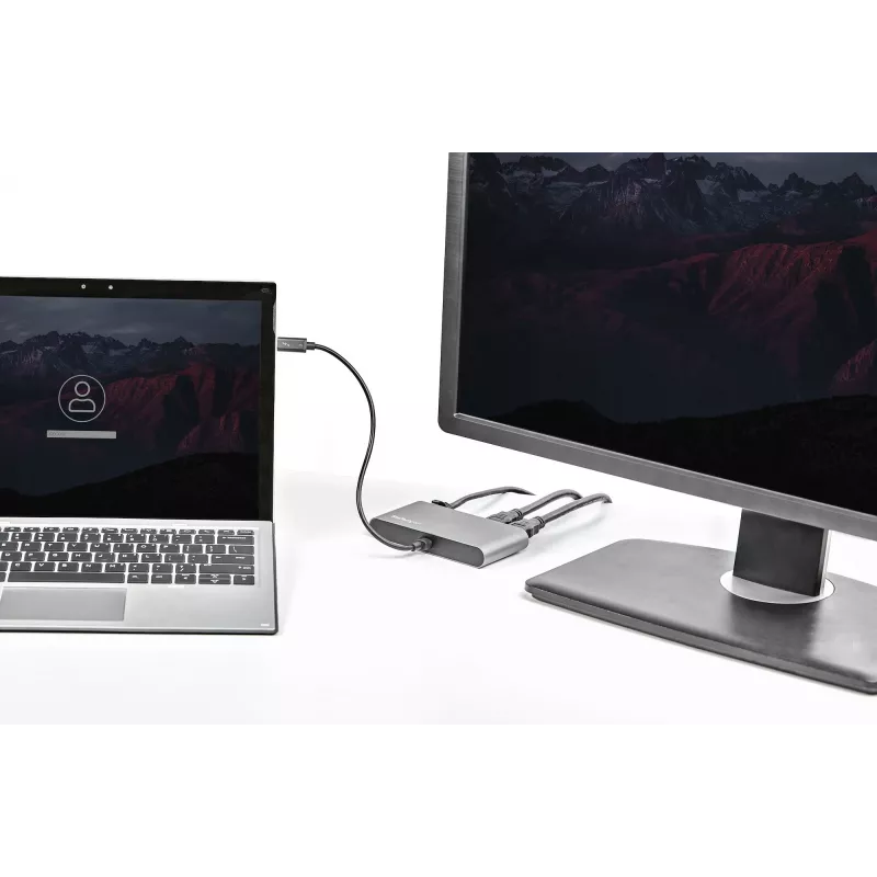 StarTech.com dual-monitor Thunderbolt Mini Dock, 4K 60Hz HDMI, hub bez ovládačov pre Windows & Mac, Gigabit Ethernet, 1 x USB 5Gbps & 1x USB 2.0, 28 cm kábel