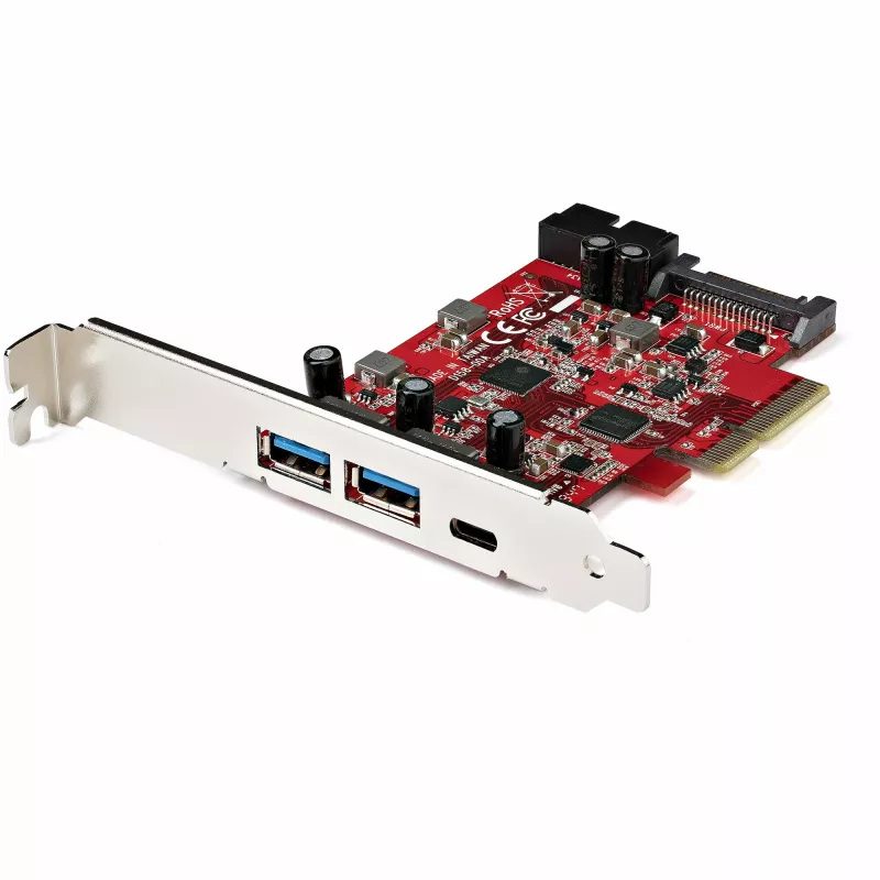 StarTech.com 5-portová USB PCIe karta - 10Gbps USB 3.1 Gen 2 PCIe karta s 1x USB-C & 2x USB-A - 1x 2 port IDC (interné 5Gbps USB rozšírenie) - USB C PCI Express radič karta