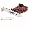 StarTech.com 5-portová USB PCIe karta - 10Gbps USB 3.1 Gen 2 PCIe karta s 1x USB-C & 2x USB-A - 1x 2 port IDC (interné 5Gbps USB rozšírenie) - USB C PCI Express radič karta