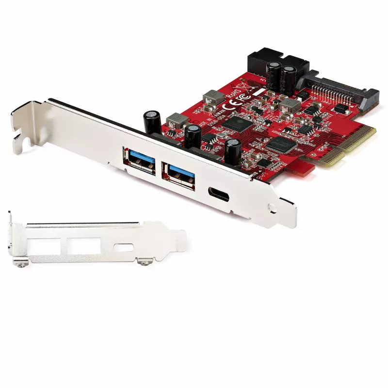 StarTech.com 5-portová USB PCIe karta - 10Gbps USB 3.1 Gen 2 PCIe karta s 1x USB-C & 2x USB-A - 1x 2 port IDC (interné 5Gbps USB rozšírenie) - USB C PCI Express radič karta