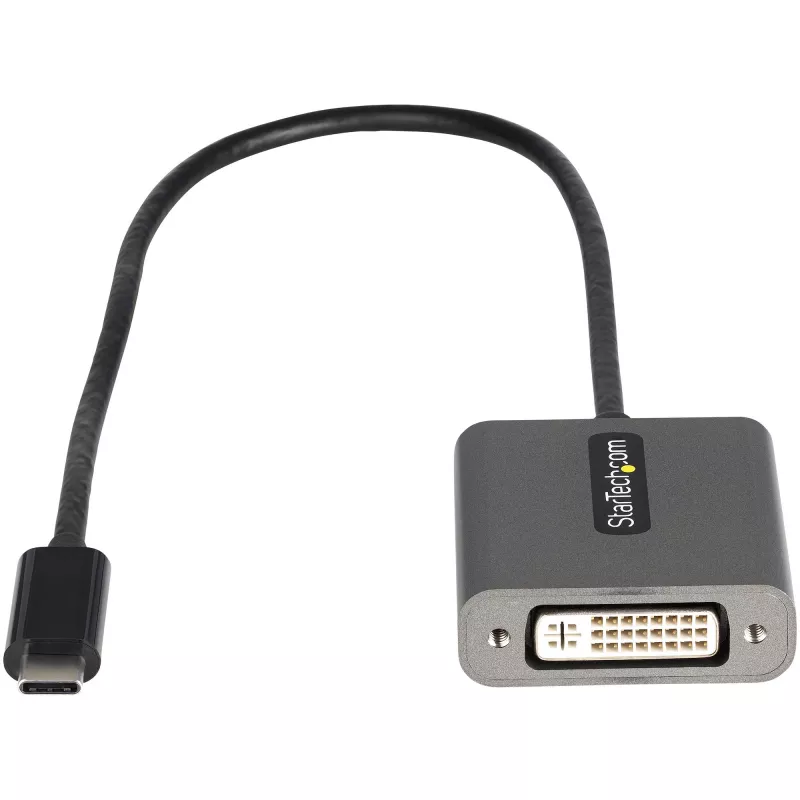 StarTech.com USB-C na DVI adaptér – 1920x1200p USB-C na DVI-D adaptér dongle – USB Type-C na DVI displej/monitor – video konvertor – kompatibilný s Thunderbolt 3 – 12