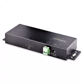 StarTech.com 7-portový priemyselný USB 10Gbps hub s napájacím zdrojom, kovový, montovateľný, 5x USB-A a 2x USB-C downstream porty, ESD ochrana, Powered USB hub, TAA