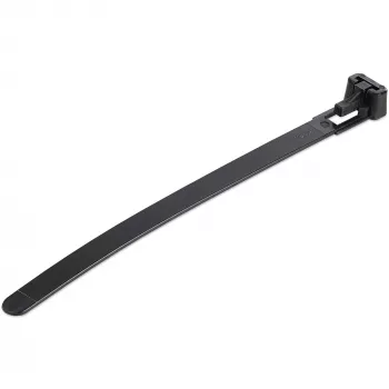 StarTech.com 12cm opakovane použiteľné viazacie pásky – 7mm široké, 30mm priemer zväzku, 22kg pevnosť v ťahu, rozopínateľné nylonové pásky, interiér/exteriér, 94V-2/UL certifikované, 100 ks balenie – čierne